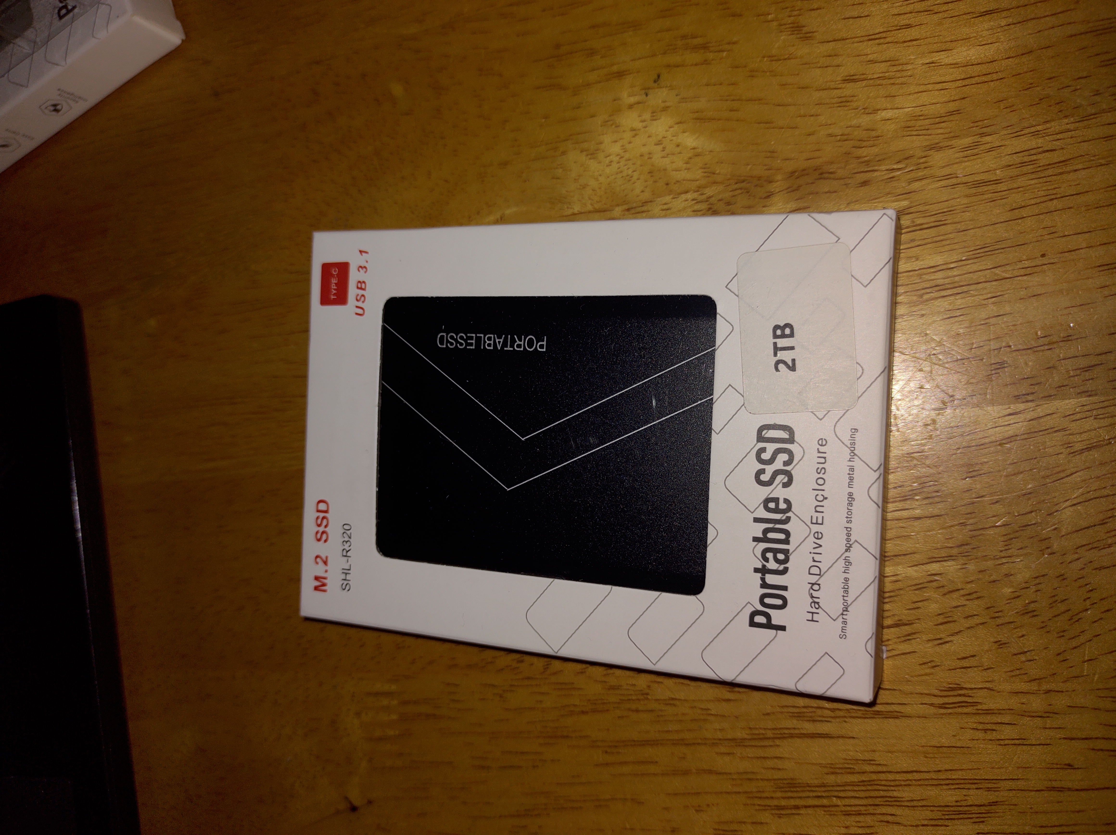One of Two "2TB"external m.2 USB-C SSD's purchased